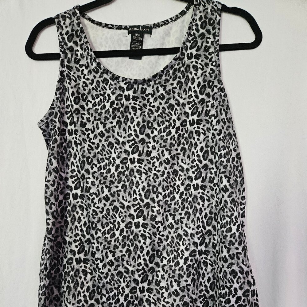 Nanette Lepore Leopard Print Lace Trimmed Tank‎ Top M